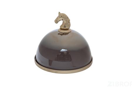 69-22295 Блюдо с крышкой декоративное "Horse" d26*Н25.5см