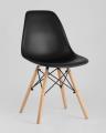 Стул Eames DSW черный пластиковый, сталь, натуральный массив бука, 4 шт.
