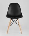 Стул Eames DSW черный пластиковый, сталь, натуральный массив бука, 4 шт.