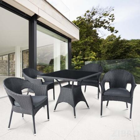 Комплект мебели из искусственного ротанга - Avanti Black