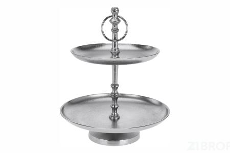 A98021710 Подставка для закусок двухуровневая хром d21*26см