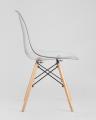 Eames стол стеклянный D80, 2 стула прозрачных