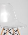 Eames стол стеклянный D80, 2 стула прозрачных