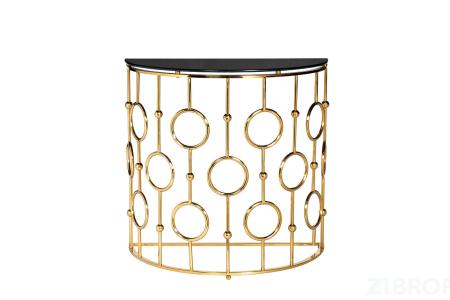 GY-CST8040GOLD Консоль стекло черн/золото 78*40*77см