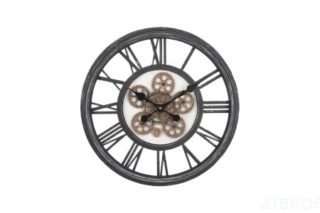 KL5000110 Часы настенные, черный антик, движущиеся части d50см