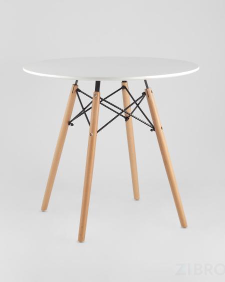 Eames D80, 3 стула Eames DSW белые