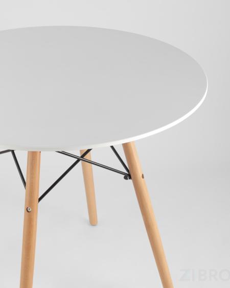 Eames D80, 3 стула Eames DSW белые