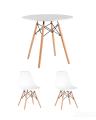 Eames D80, 2 стула Eames DSW белые