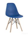 Стул Eames DSW синий пластиковый, сталь, натуральный массив бука, 4 шт.