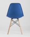 Стул Eames DSW синий пластиковый, сталь, натуральный массив бука, 4 шт.
