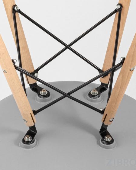 Стул Eames DSW синий пластиковый, сталь, натуральный массив бука, 4 шт.