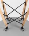 Стул Eames DSW синий пластиковый, сталь, натуральный массив бука, 4 шт.