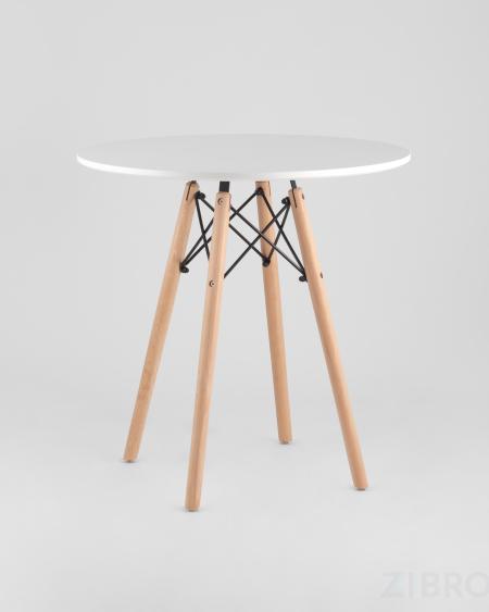 стол Eames D70, 3 стула Eames DSW белые