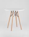 стол Eames D70, 3 стула Eames DSW белые