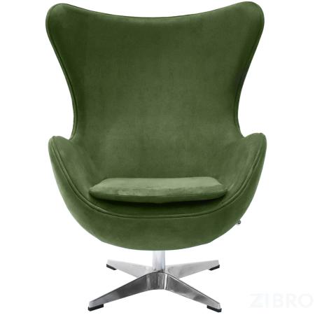 Кресло EGG STYLE CHAIR зеленый, искусственная замша