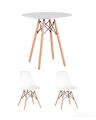 Eames D70, 2 стула Eames DSW белые