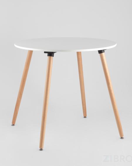 Oslo, диаметр стола 80 см, 2 стула Eames DSW белые