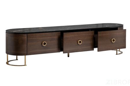 40AD-00099 Тумба под ТВ коричневая 200*45*47,5см