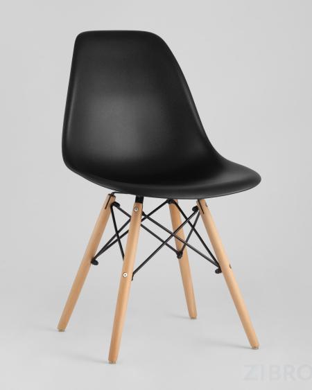 Eames стол черный диаметр 80 см, 2 стула Eames DAW черные