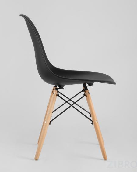 Eames стол черный диаметр 80 см, 2 стула Eames DAW черные