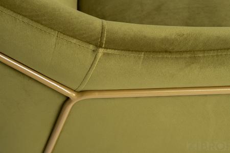 101MR-AR2976KRES-OLIV/ZOL Кресло велюр оливковый, опоры золото 80*87*75см