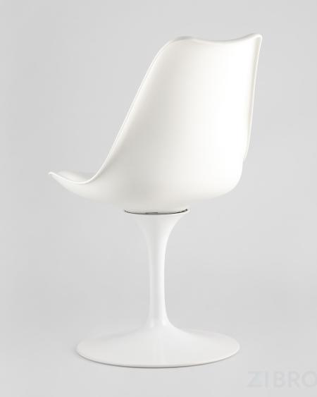 Tulip белая, 2 стула, диаметр стола 80 см