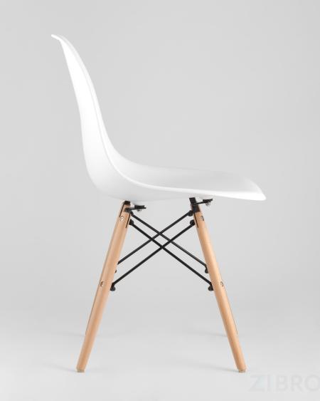 Tulip, стол 80 см, 2 стула Eames DSW белые