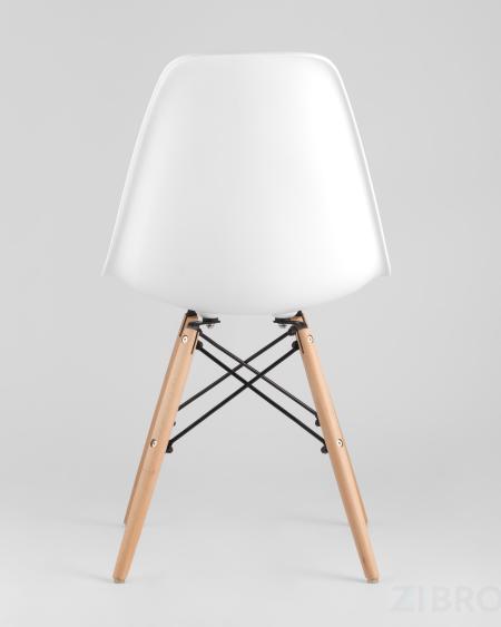 Tulip, стол 80 см, 2 стула Eames DSW белые