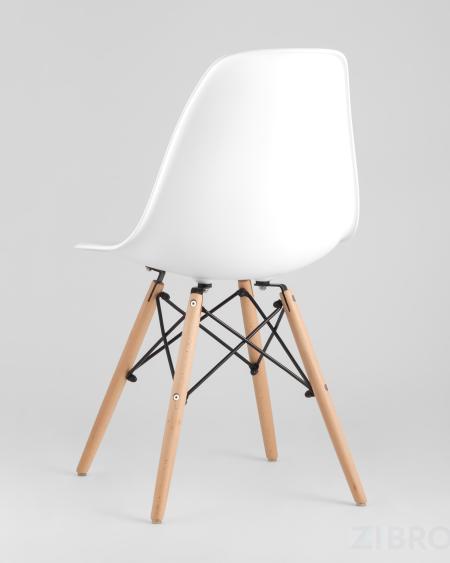 Tulip, стол 80 см, 2 стула Eames DSW белые