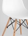 Tulip, стол 80 см, 2 стула Eames DSW белые