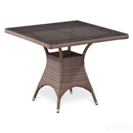 Стол из иск. ротанга T220BG-W1289-90x90 Pale