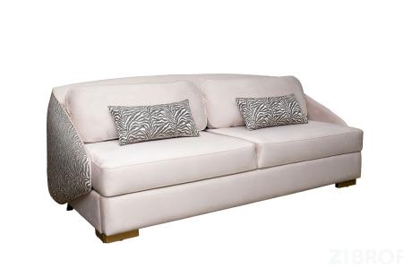Диван Palazzo 240М трехм. раскладной бежевый/принт Colt002+Ana Beg 240*105*95см