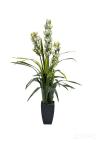 29BJ-911-33 Орхидея CYMBIDIUM белая искусственная в горшке h110 см