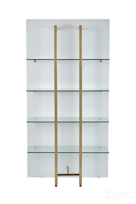 58DB-SH17071CS Стеллаж Marbella White бел/зол. 90*34*195см