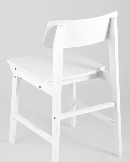 Комплект из двух стульев ODEN WOOD из массива гевеи белый