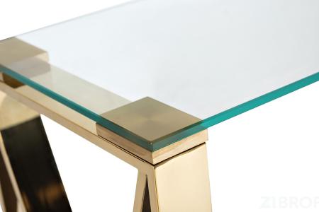 47ED-CST008/80GOLD Консоль прозр.стекло/золото 80*30*78см