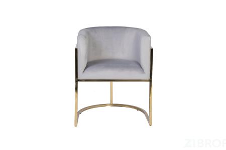 30C-DX-2010-1 LBG Кресло велюр серо-голубой 54*56*72см