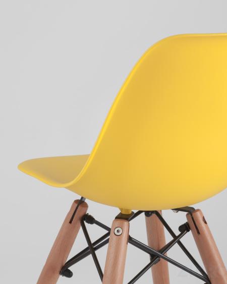 Комплект мебели детский стол Eames белый, 1 желтый стульчик