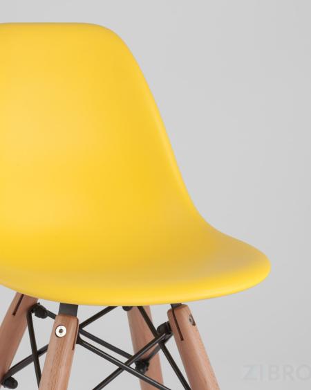 Комплект мебели детский стол Eames белый, 1 желтый стульчик