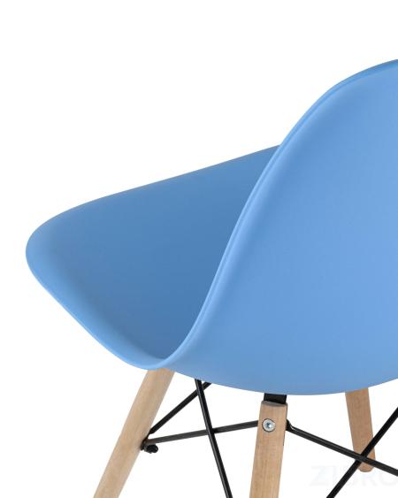 Стул Eames DSW голубой, литой полипропилен, стальной каркас, массив бука, 4 шт.