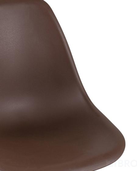 Стул DSW коричневый, литой полипропилен, стальной каркас, массив бука, 4 шт.