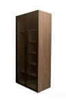 GD-10013/1-3 Шкаф Alto двухд c полками, цвет дуб Урбан Кофейный, дверцы стекло(тонир) 100*57*228.5см