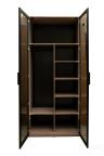 GD-10013/1-3 Шкаф Alto двухд c полками, цвет дуб Урбан Кофейный, дверцы стекло(тонир) 100*57*228.5см