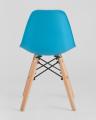 Комплект мебели детский стол Eames белый, 3 стула голубые
