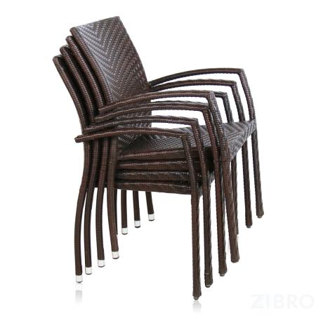 Стул из искусственного ротанга - Torino brown