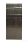 GD-10012-6 Шкаф Alto двухд c выдвиж ящик, цвет серый Кобальт, дверцы стекло(рифленое) 100*57*228.5см