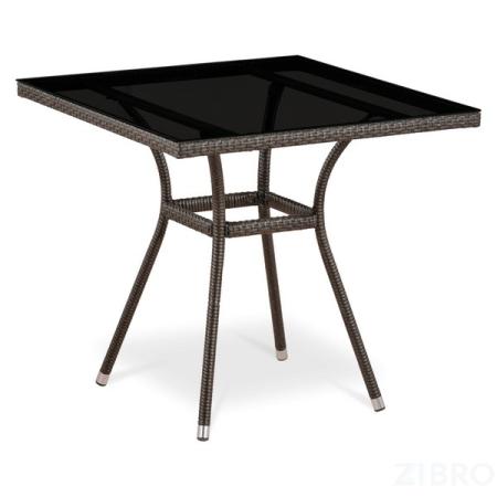 Стол из иск. ротанга T283BNS-W51-80х80 Brown
