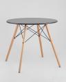 Eames D80 черный, 3 стула Eames DSW белые