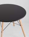 Eames D80 черный, 3 стула Eames DSW белые