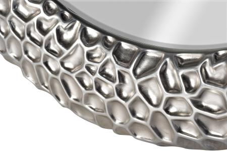 50SX-1020 Зеркало круглое рама полиуретан серебро  d100*4,0см